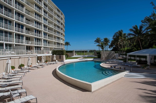 pool featuring a patio