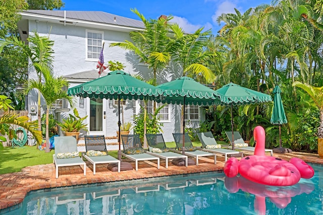 view of pool with a patio