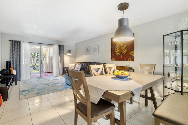 view of tiled dining room