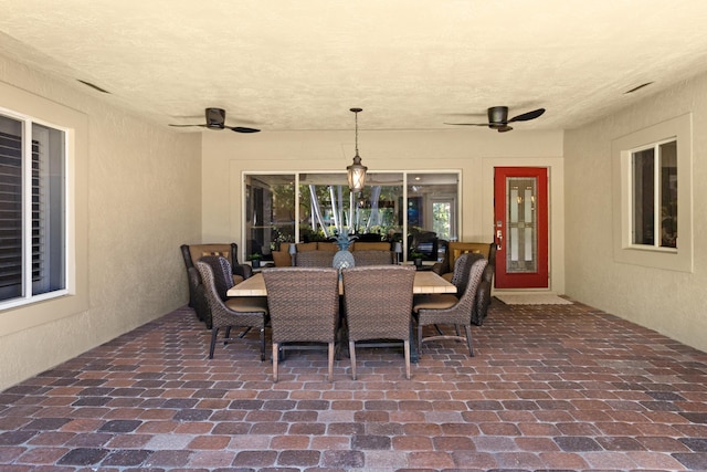 view of patio / terrace with ceiling fan