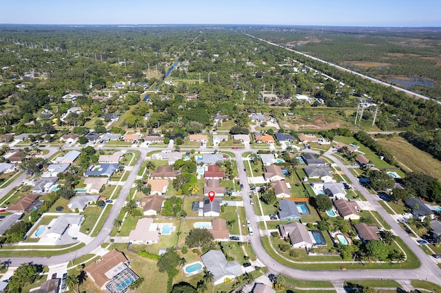 bird's eye view featuring a residential view