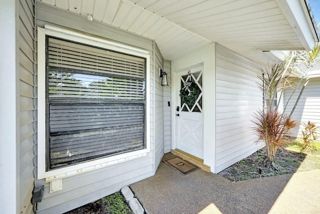 view of doorway to property