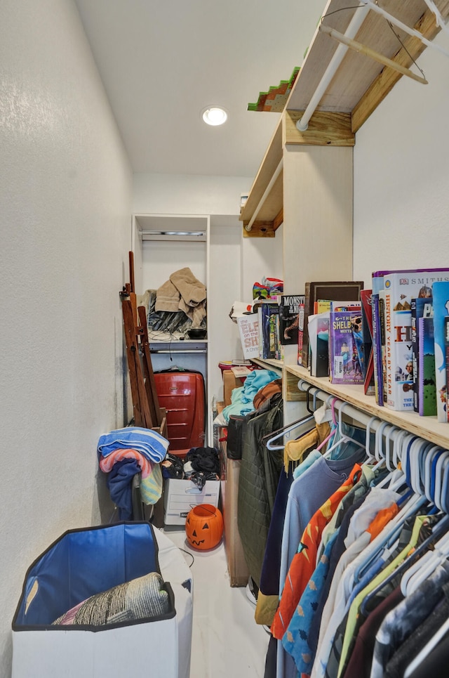 view of walk in closet