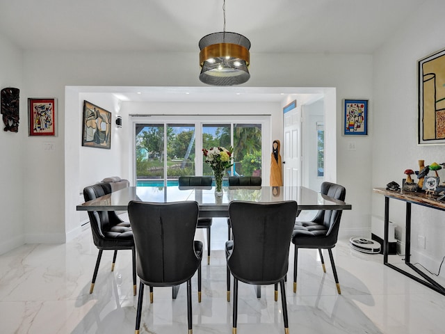 view of dining room