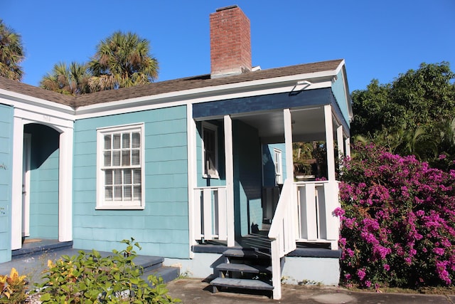 exterior space with a porch