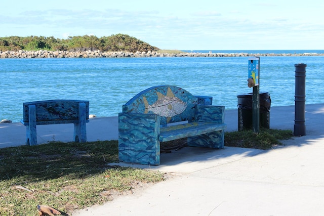 view of water feature