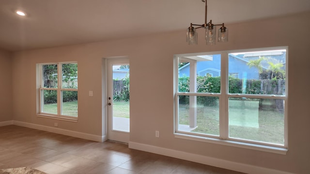206 Riomar Dr, Port Saint Lucie, FL 34952 - entryway with baseboards, tile patterned flooring, and recessed lighting