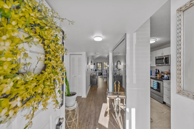 interior space featuring light hardwood / wood-style floors