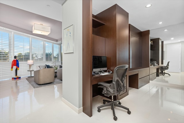 office with built in desk