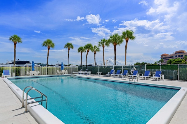 view of pool with a patio