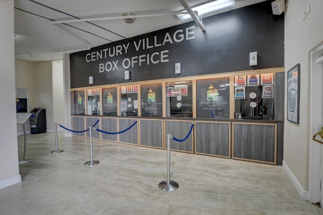 view of reception area