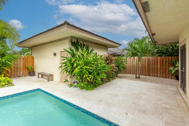 view of pool with a patio