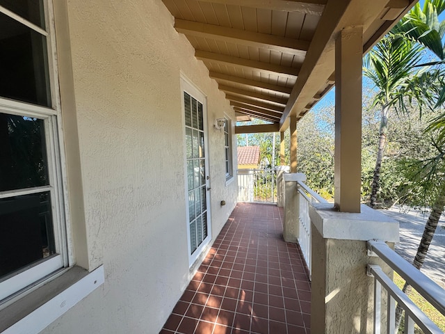 balcony with a porch