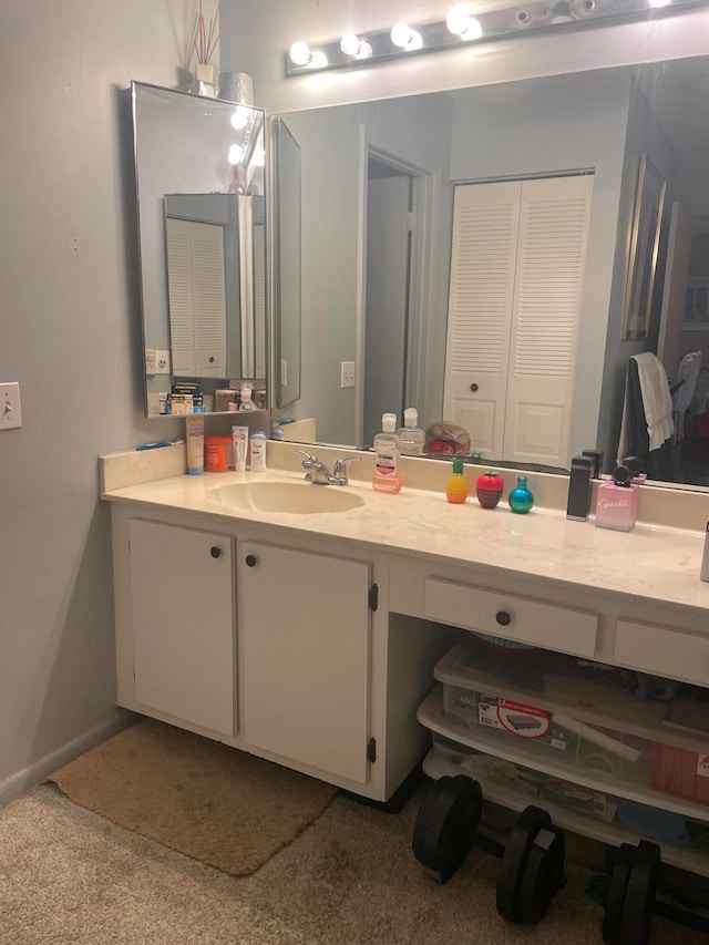 bathroom with vanity