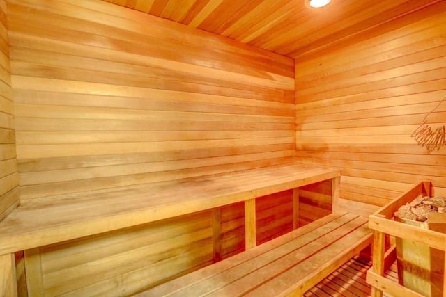 view of sauna