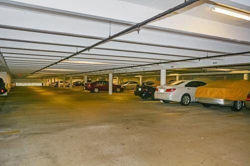 garage with a carport