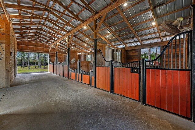 view of horse barn