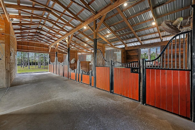 view of horse barn