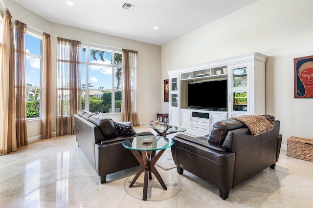 living room with a wealth of natural light