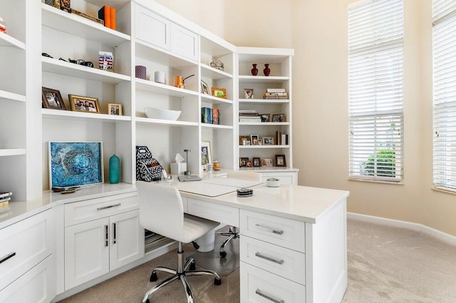 view of carpeted office