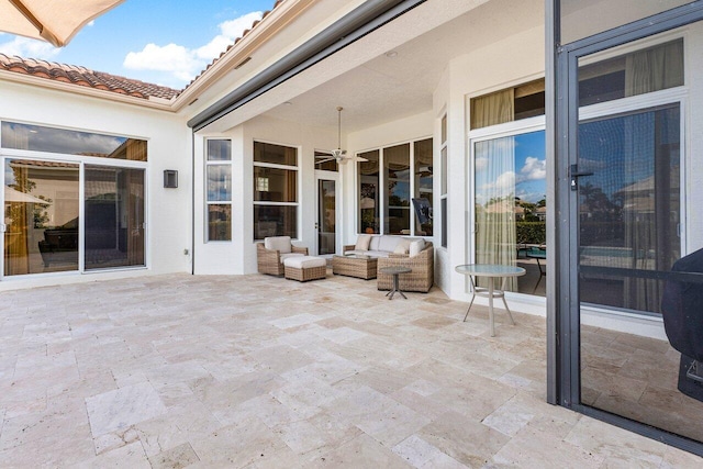 view of patio with outdoor lounge area