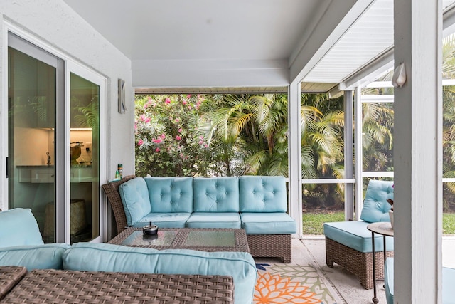 sunroom featuring a wealth of natural light