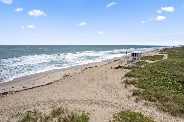 property view of water with a view of the beach