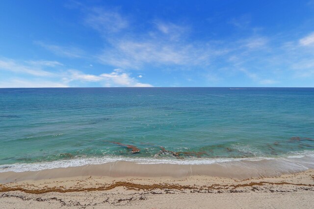 property view of water with a beach view