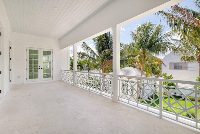 234 Miramar Way, West Palm Beach, FL 33405 - view of patio featuring french doors and a balcony