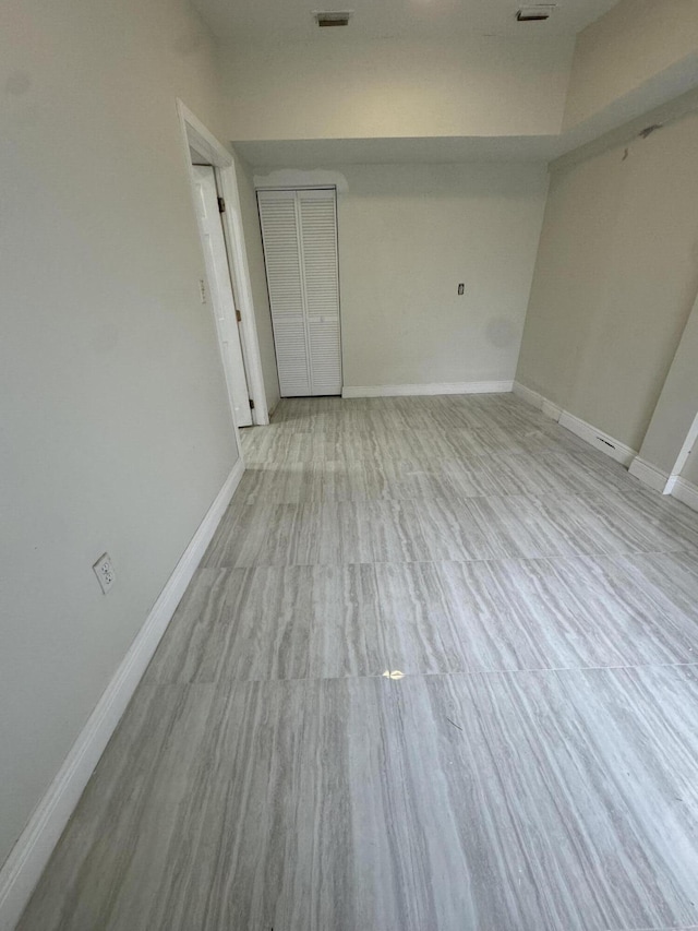 empty room featuring light hardwood / wood-style flooring