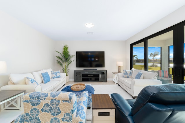 view of carpeted living room