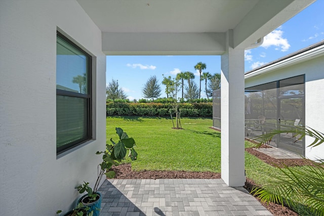 view of yard featuring a patio