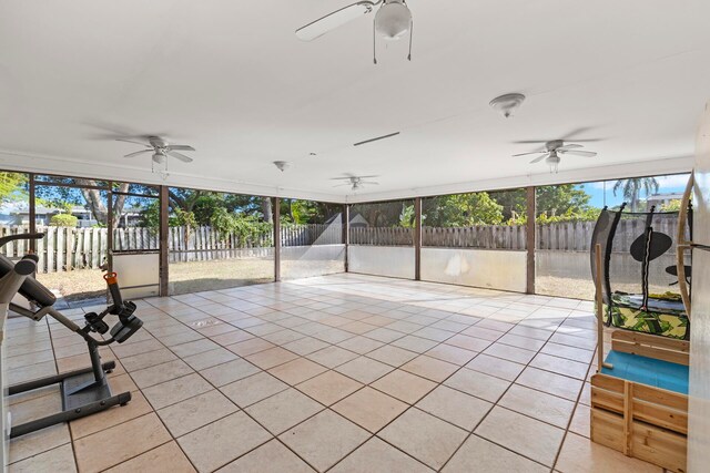 view of patio / terrace with ceiling fan