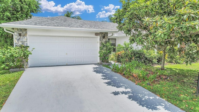 ranch-style house with a garage