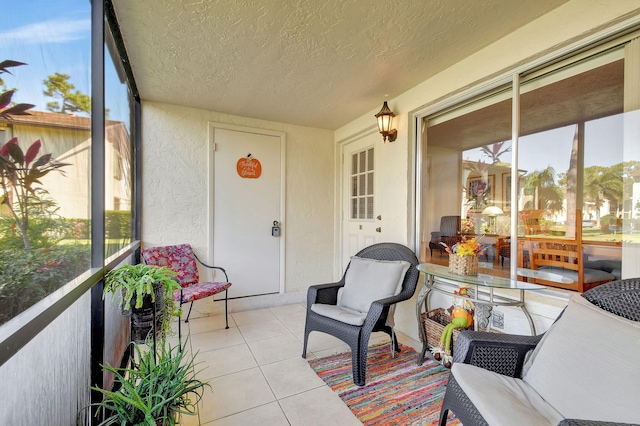 view of sunroom