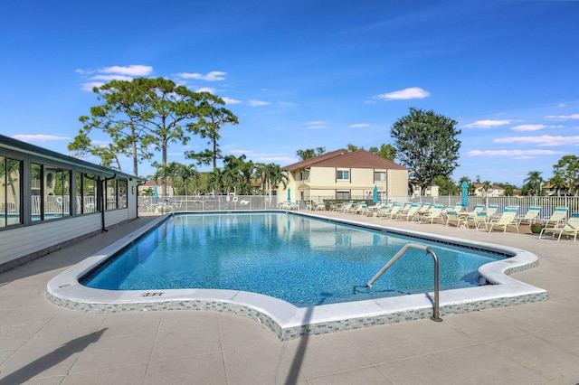 view of pool with a patio