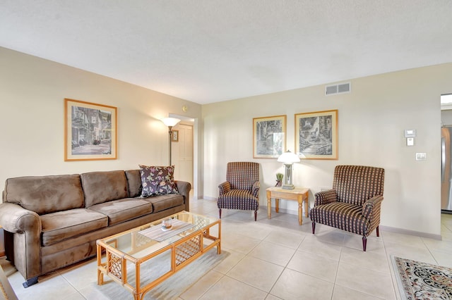 view of tiled living room