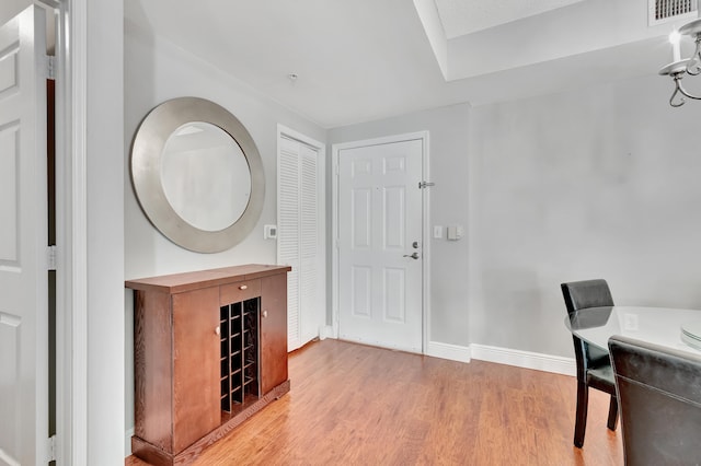 entryway featuring hardwood / wood-style floors