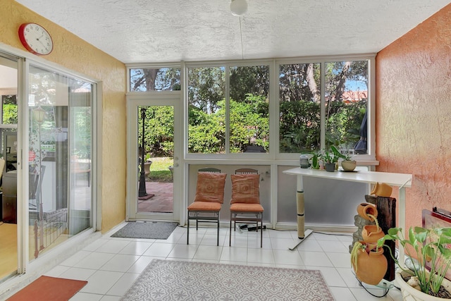 sunroom with plenty of natural light