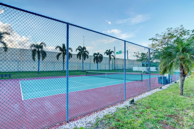 view of tennis court