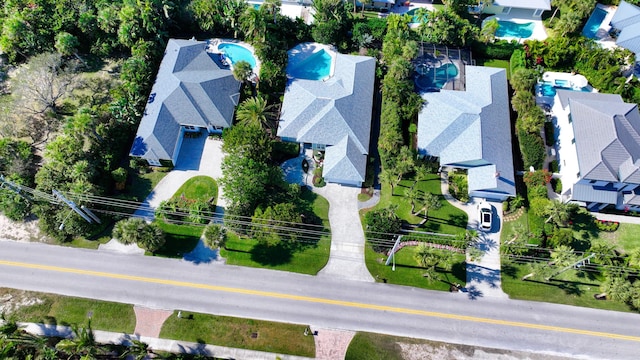 3645 Ocean Dr, Vero Beach, FL 32963 - aerial perspective of suburban area with a pool
