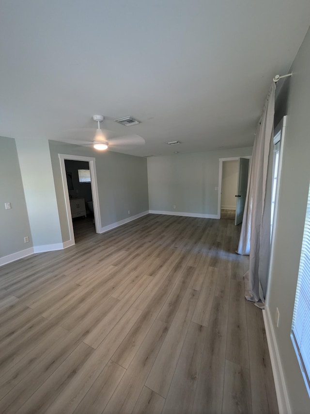 empty room featuring light hardwood / wood-style floors