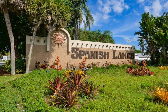 view of community sign