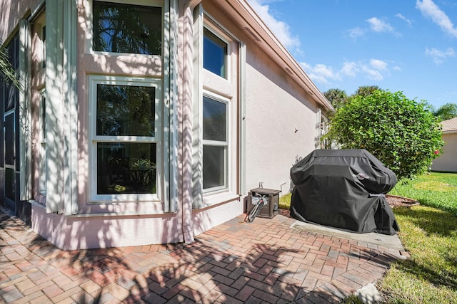 view of patio with grilling area