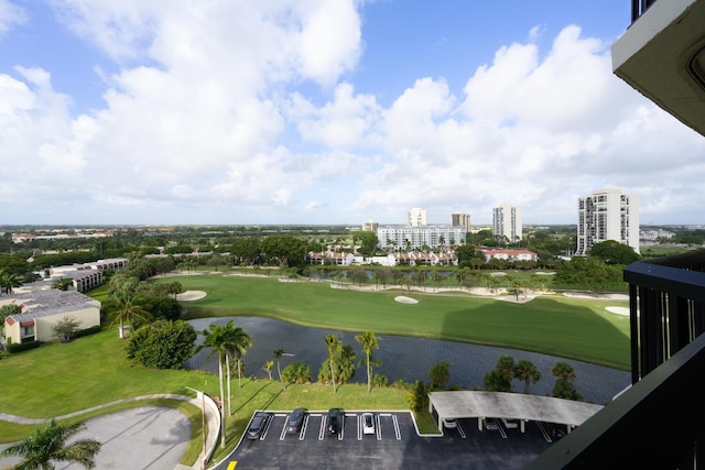 view of community featuring a water view