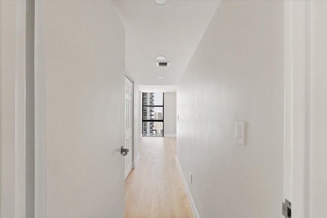 hallway featuring light hardwood / wood-style flooring