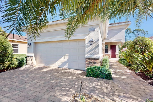 view of front of home featuring a garage