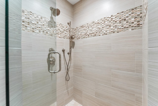 bathroom with an enclosed shower