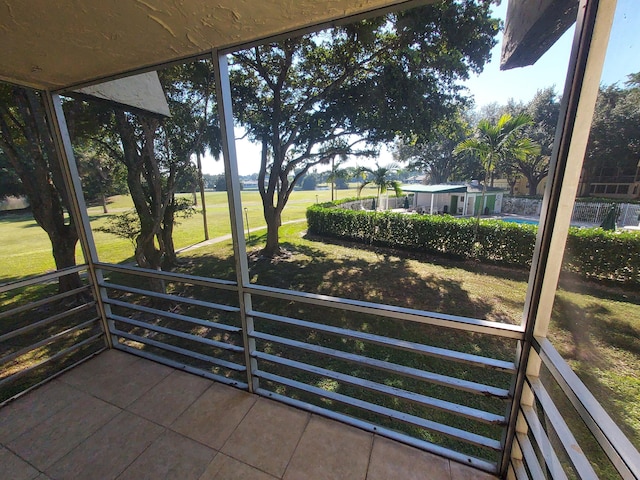 view of sunroom