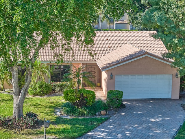 view of front facade with a garage